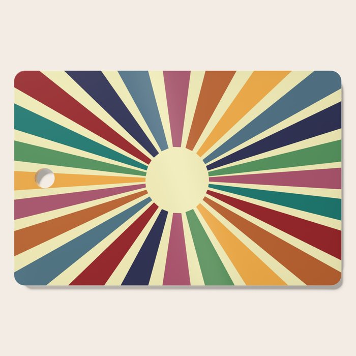 Sun Retro Art II Cutting Board Gallery Image 1