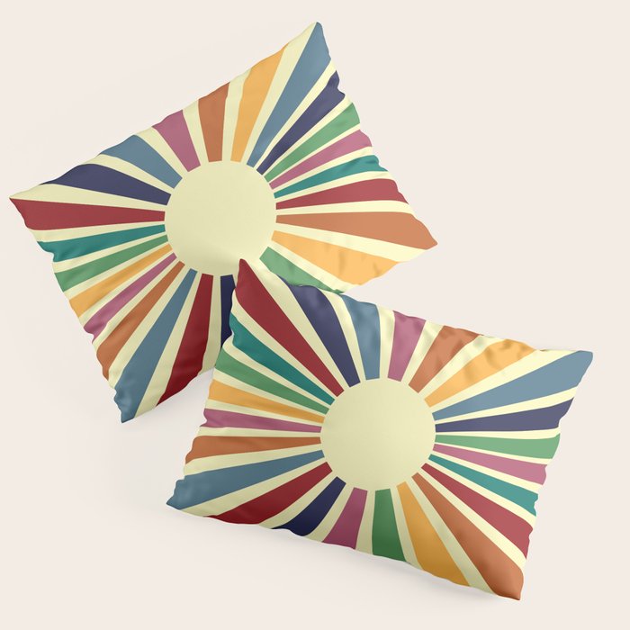 Sun Retro Art II Pillow Sham Gallery Image 3