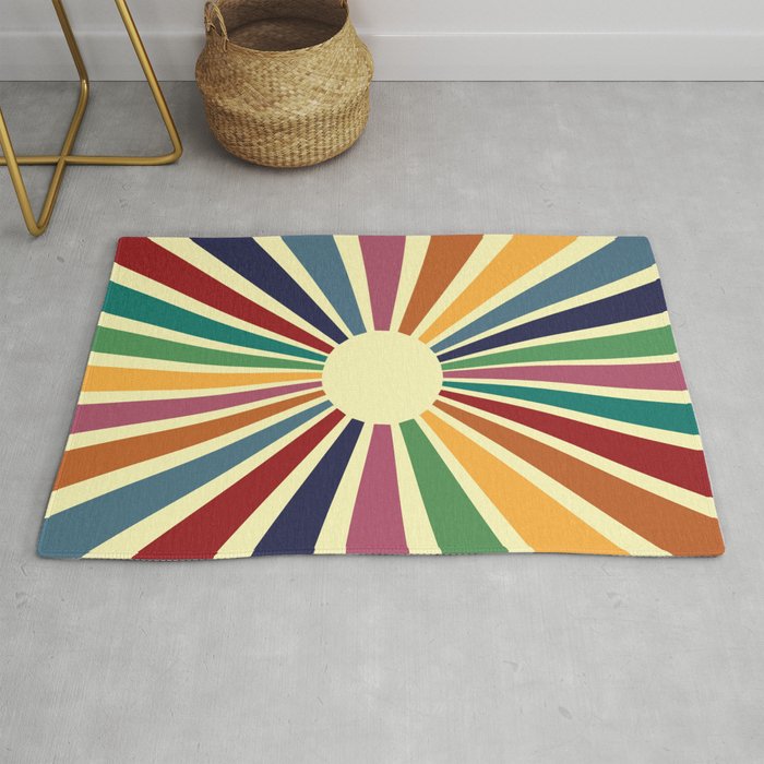 Sun Retro Art II Rug Gallery Image 1