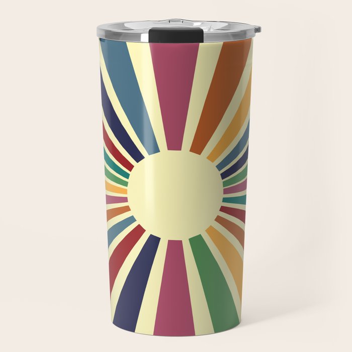 Sun Retro Art II Travel Mug Gallery Image 1