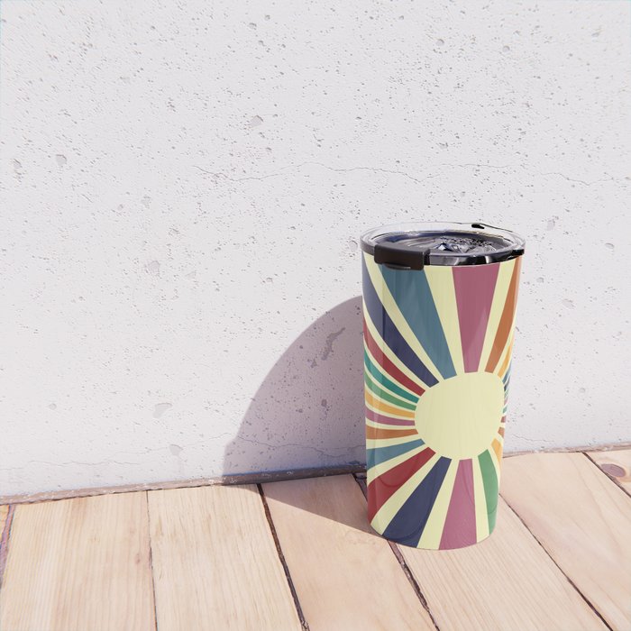 Sun Retro Art II Travel Mug Gallery Image 4