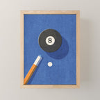 BALLS / Billiards - ball 8 I Mini Art Print Gallery Image 1
