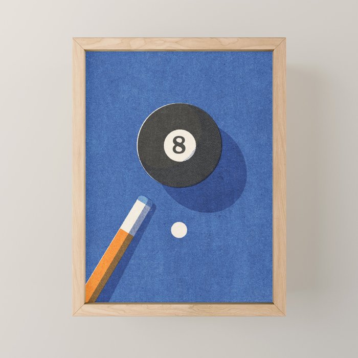 BALLS / Billiards - ball 8 I Mini Art Print Gallery Image 1