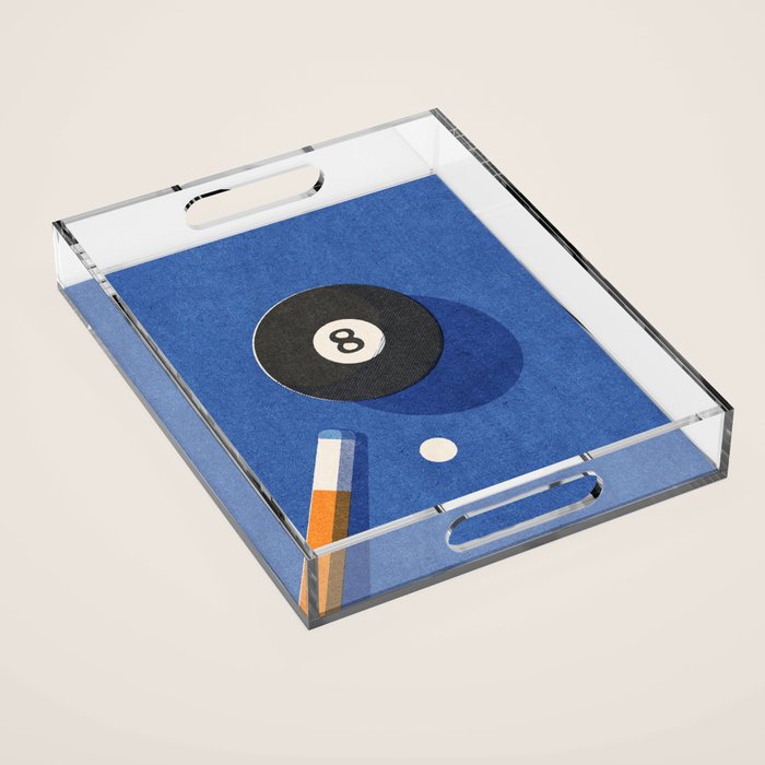 BALLS / Billiards - ball 8 I Acrylic Tray Gallery Image 1