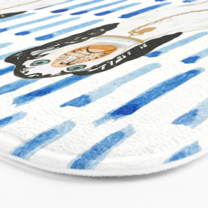 STAFFORDSHIRE DOGS ON BLUE Bath Mat Gallery Image 3