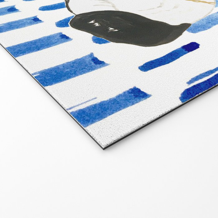 STAFFORDSHIRE DOGS ON BLUE Welcome Mat Gallery Image 2