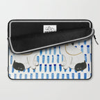 STAFFORDSHIRE DOGS ON BLUE Laptop Sleeve Gallery Image 2