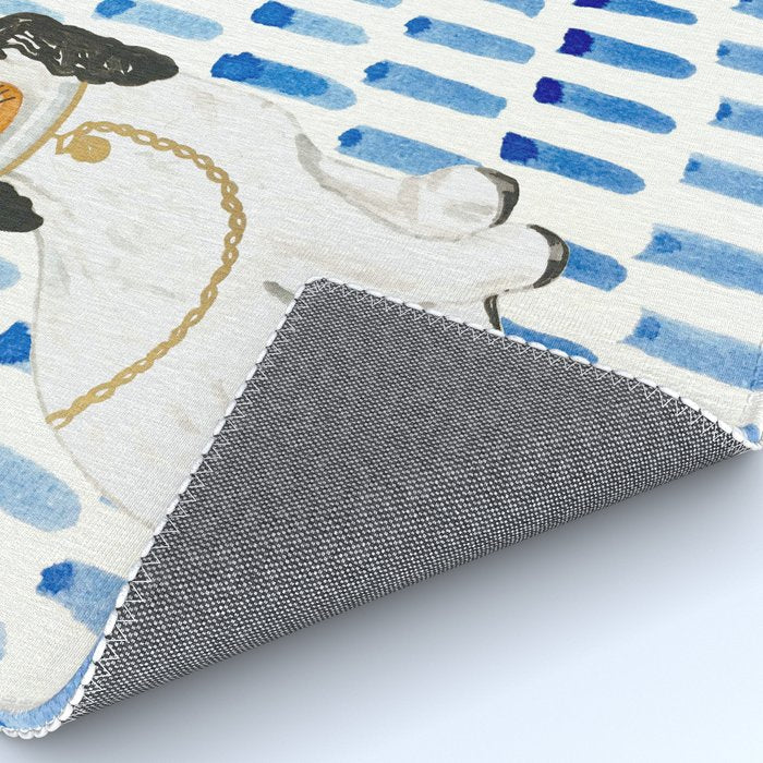STAFFORDSHIRE DOGS ON BLUE Rug Gallery Image 4