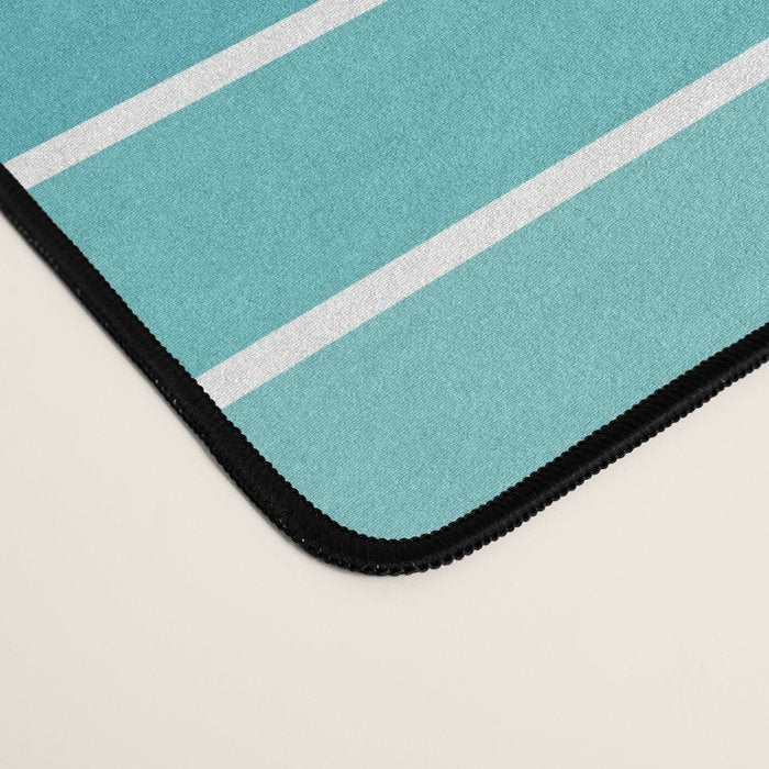 Gradient Curvature XII Beachy Blue and Orange Desk Mat Gallery Image 4