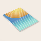 Gradient Curvature XII Beachy Blue and Orange Notebook Gallery Image 3