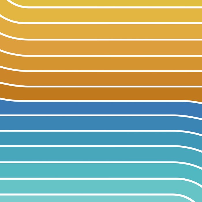 Gradient Curvature XII Beachy Blue and Orange Coffee Mug Gallery Image 2