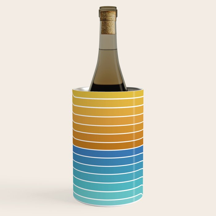 Gradient Curvature XII Beachy Blue and Orange Wine Chiller Gallery Image 1