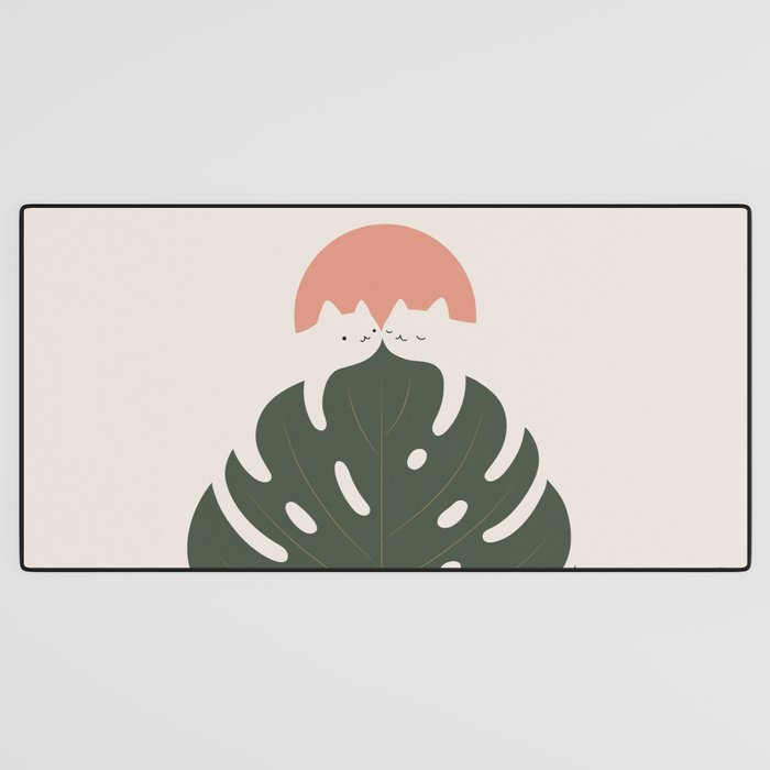 Cat and Plant 37 Desk Mat Gallery Image 3