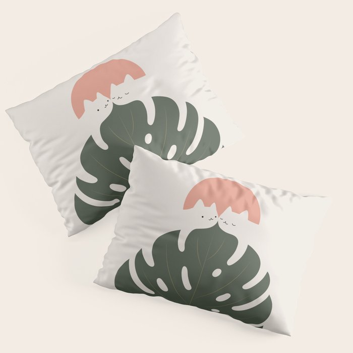 Cat and Plant 37 Pillow Sham Gallery Image 1