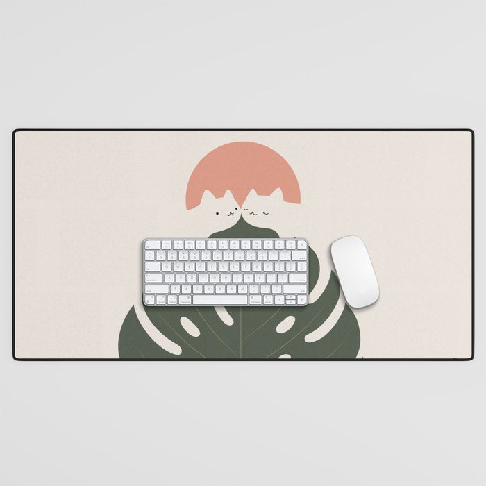 Cat and Plant 37 Desk Mat Gallery Image 1