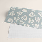 Wispy Leaves Contemporary Abstract Pattern in Light Blue-Gray and Cream Wrapping Paper Gallery Image 2