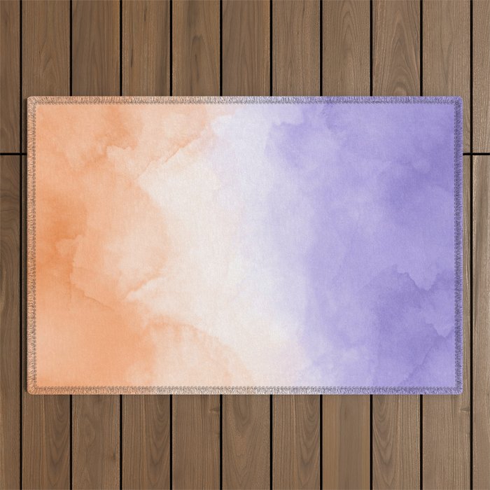 Tie dye lilac peach A Outdoor Rug Gallery Image 1