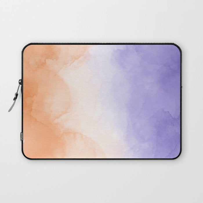 Tie dye lilac peach A Laptop Sleeve Gallery Image 1