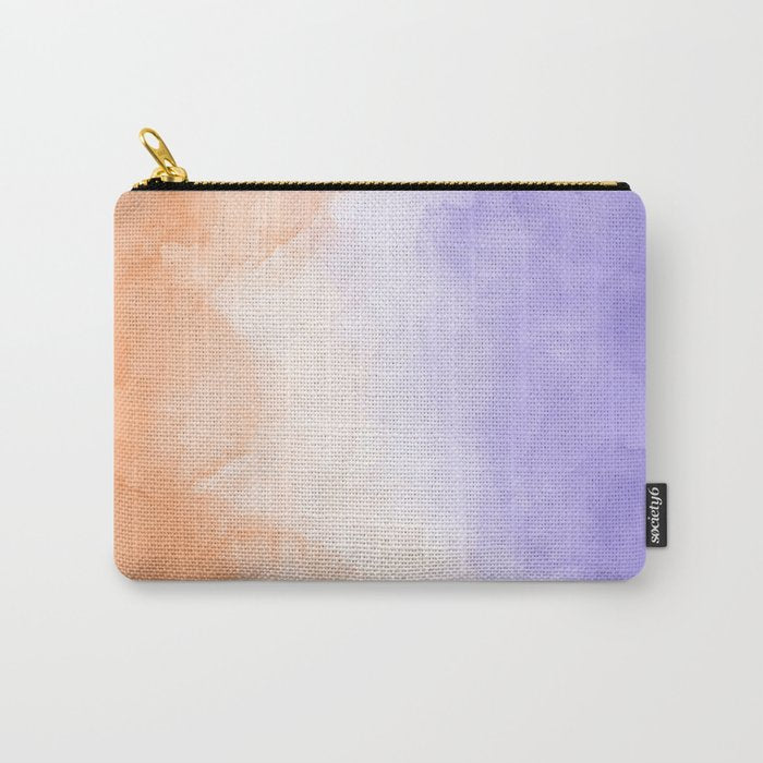 Tie dye lilac peach A Carry All Pouch Gallery Image 1