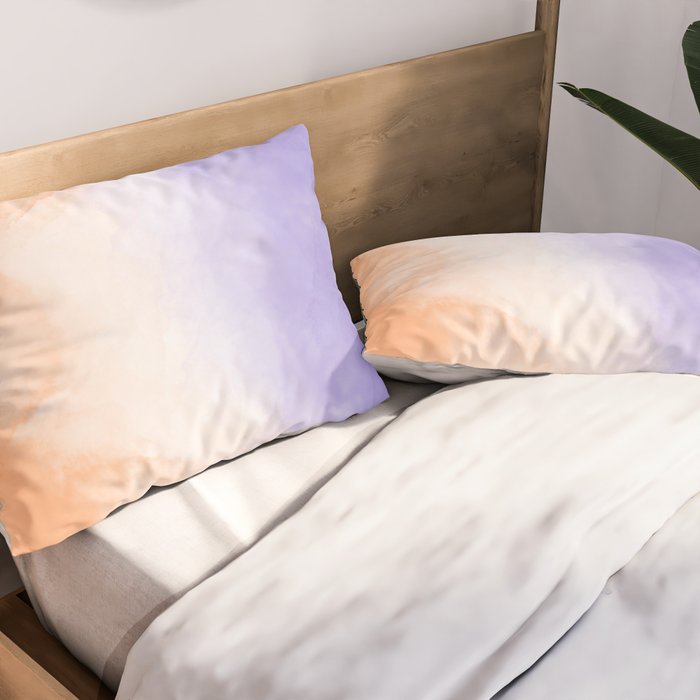 Tie dye lilac peach A Pillow Sham Gallery Image 2