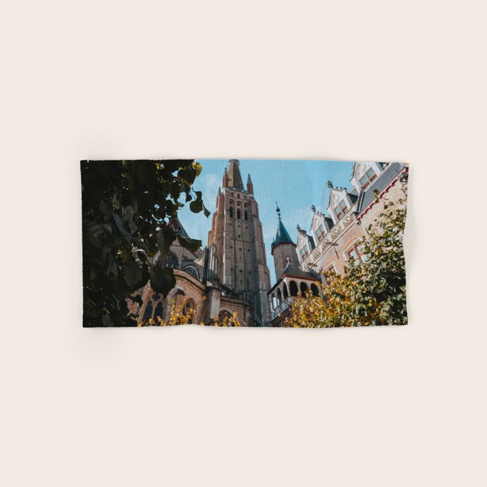 Autumn In Bruges II - Photography Bath Towel Gallery Image 1