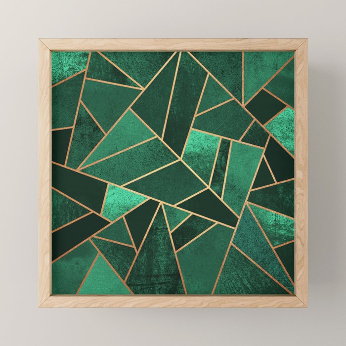 Emerald and Copper Mini Art Print Gallery Image 1