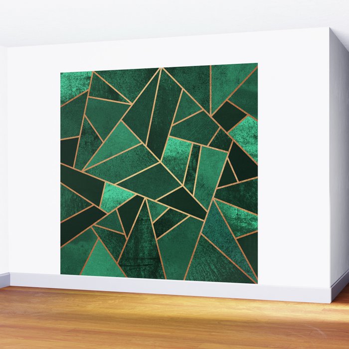 Emerald and Copper Wall Mural Gallery Image 2