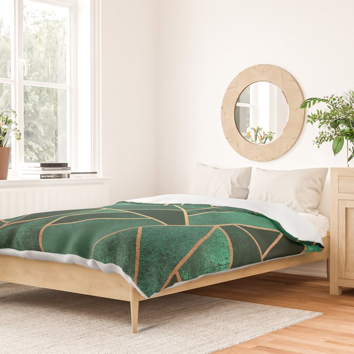 Emerald and Copper Duvet Cover Gallery Image 2