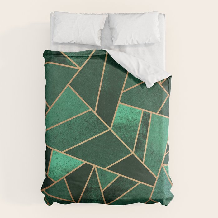 Emerald and Copper Duvet Cover Gallery Image 1