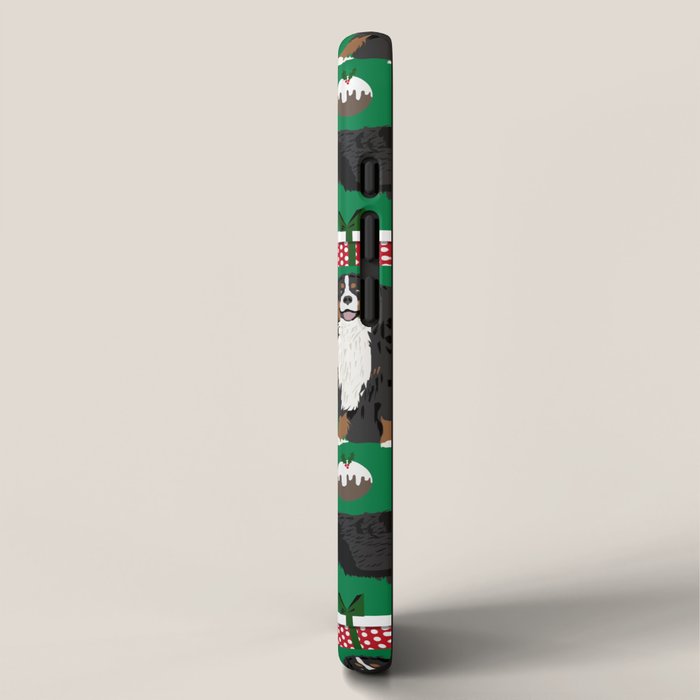 Bernese Mountain Dog christmas dog breed gifts mittens stockings presents candy canes iPhone Case Gallery Image 2