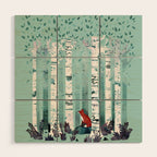The Birches Wood Wall Art Gallery Image 1