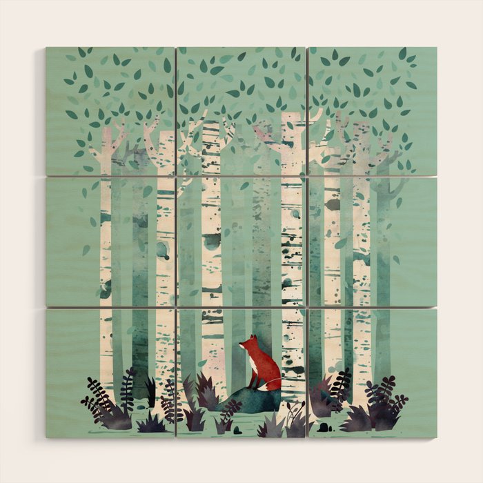 The Birches Wood Wall Art Gallery Image 1