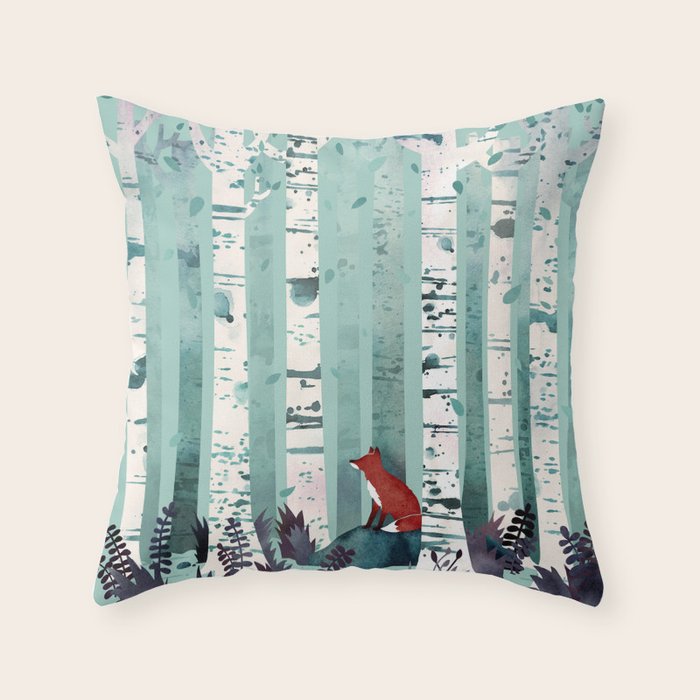 The Birches Throw Pillow Gallery Image 6