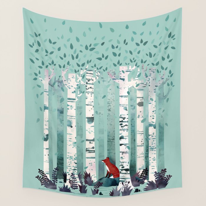 The Birches Wall Tapestry Gallery Image 1