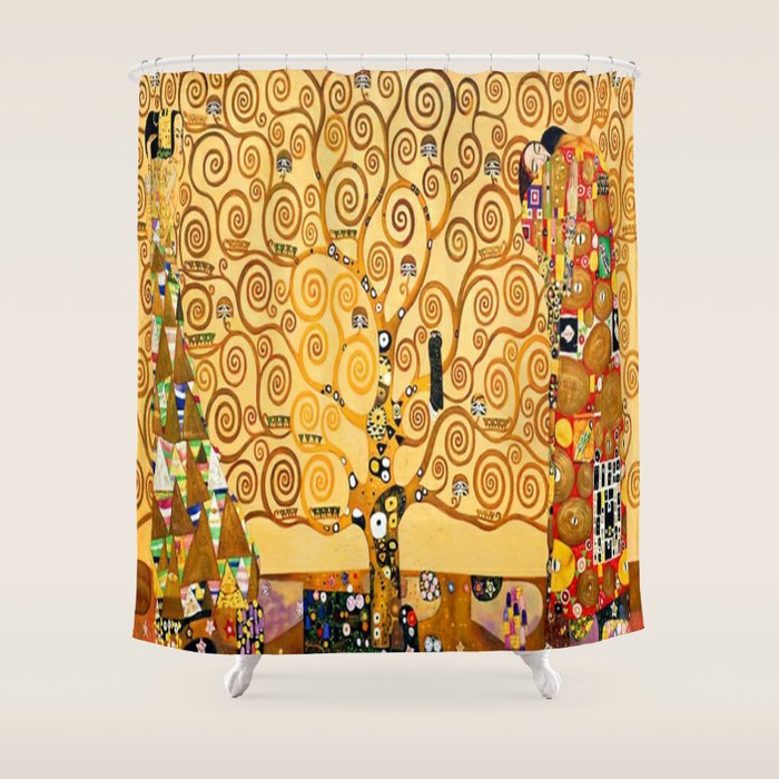 Gustav Klimt The Tree of Life Shower Curtain Gallery Image 1