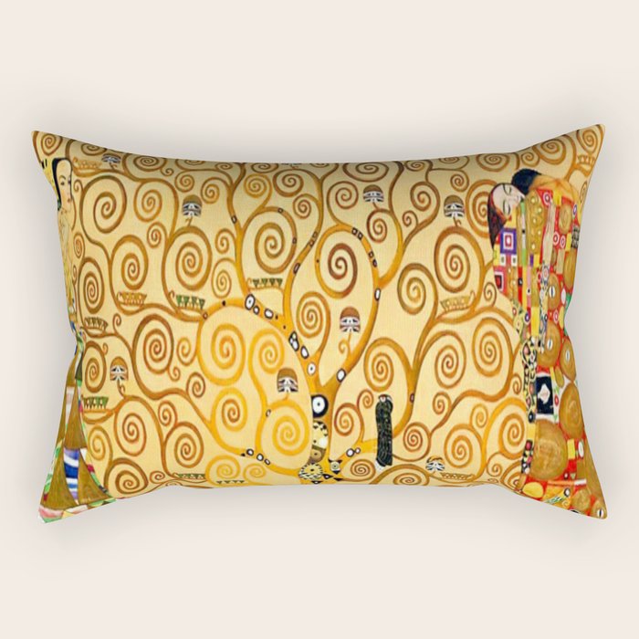 Gustav Klimt The Tree of Life Rectangular Pillow Gallery Image 2