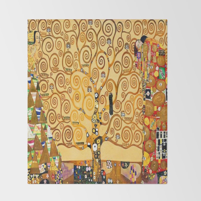 Gustav Klimt The Tree of Life Throw Blanket Gallery Image 2