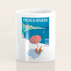 1954 FRENCH RIVIERA Travel Poster Coffee Mug Gallery Image 4