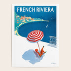 1954 FRENCH RIVIERA Travel Poster Poster Gallery Image 4