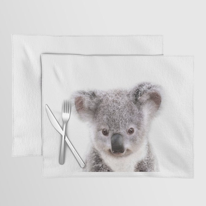 Baby Koala, Art for Kids, Nursery Art, Baby Animals Art Print By Synplus Placemat Gallery Image 1