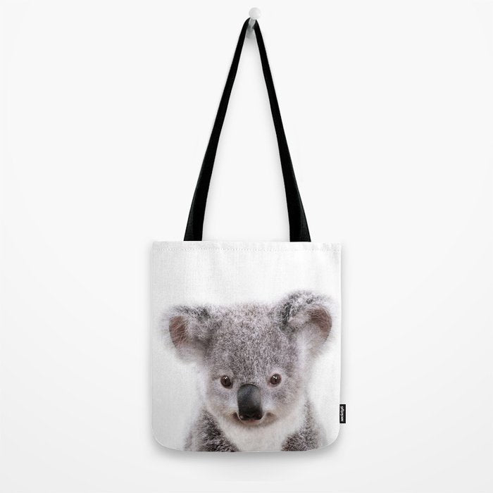 Baby Koala, Art for Kids, Nursery Art, Baby Animals Art Print By Synplus Tote Bag Gallery Image 2