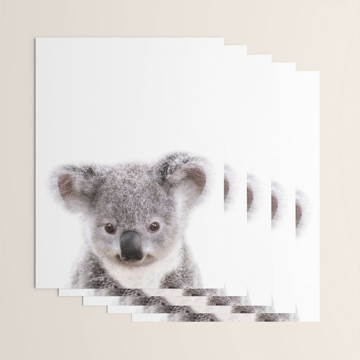 Baby Koala, Art for Kids, Nursery Art, Baby Animals Art Print By Synplus Wrapping Paper Gallery Image 3