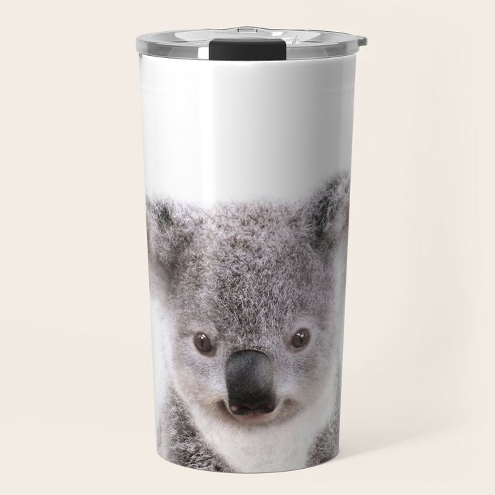 Baby Koala, Art for Kids, Nursery Art, Baby Animals Art Print By Synplus Travel Mug Gallery Image 1