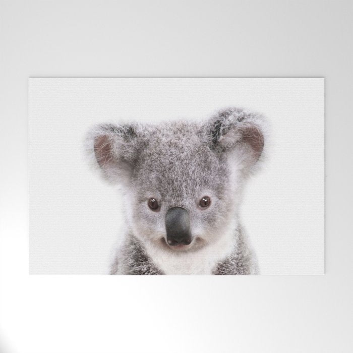 Baby Koala, Art for Kids, Nursery Art, Baby Animals Art Print By Synplus Welcome Mat Gallery Image 1