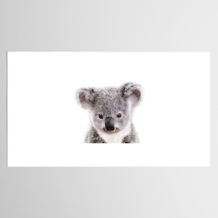 Baby Koala, Art for Kids, Nursery Art, Baby Animals Art Print By Synplus Tablecloth Gallery Image 2
