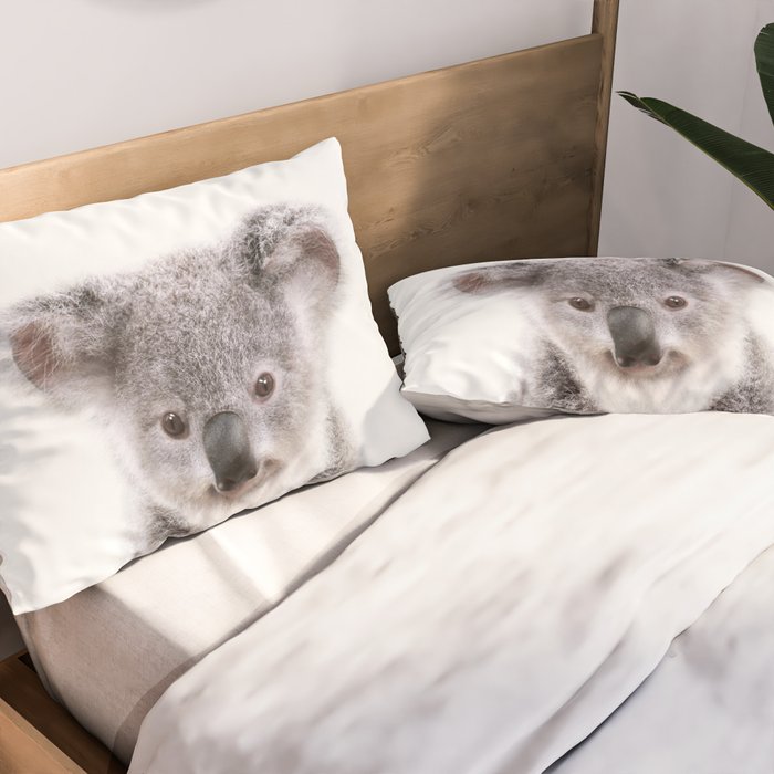 Baby Koala, Art for Kids, Nursery Art, Baby Animals Art Print By Synplus Pillow Sham Gallery Image 2