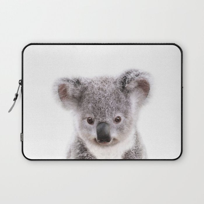 Baby Koala, Art for Kids, Nursery Art, Baby Animals Art Print By Synplus Laptop Sleeve Gallery Image 1