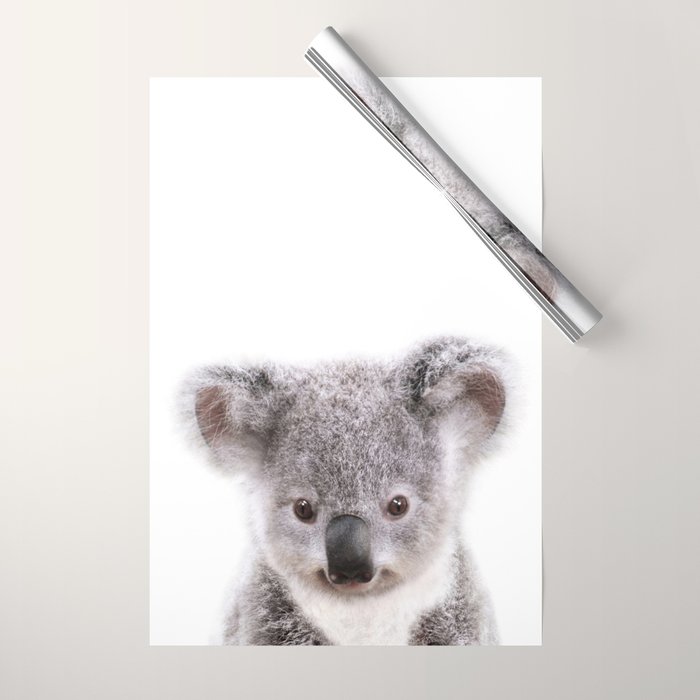 Baby Koala, Art for Kids, Nursery Art, Baby Animals Art Print By Synplus Wrapping Paper Gallery Image 1