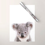 Baby Koala, Art for Kids, Nursery Art, Baby Animals Art Print By Synplus Wrapping Paper Gallery Image 1