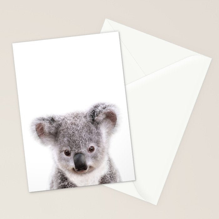 Baby Koala, Art for Kids, Nursery Art, Baby Animals Art Print By Synplus Stationery Card Gallery Image 2